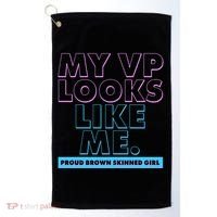 My VP Looks Like Me Proud Brown Skinned Girl Golf Towel thumb 0