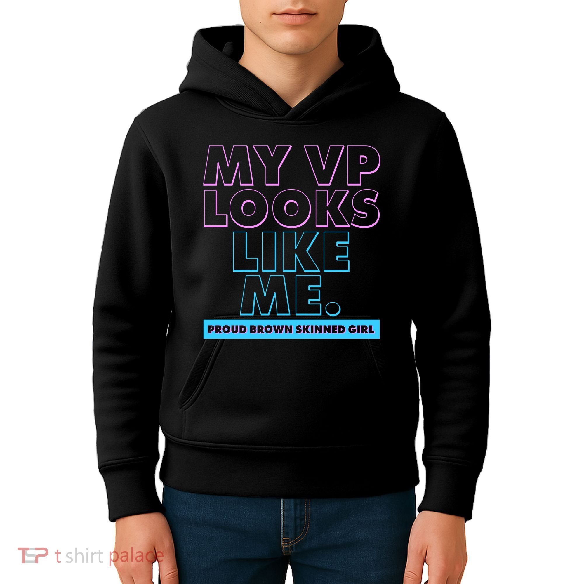 My VP Looks Like Me Proud Brown Skinned Girl Kids Hoodie