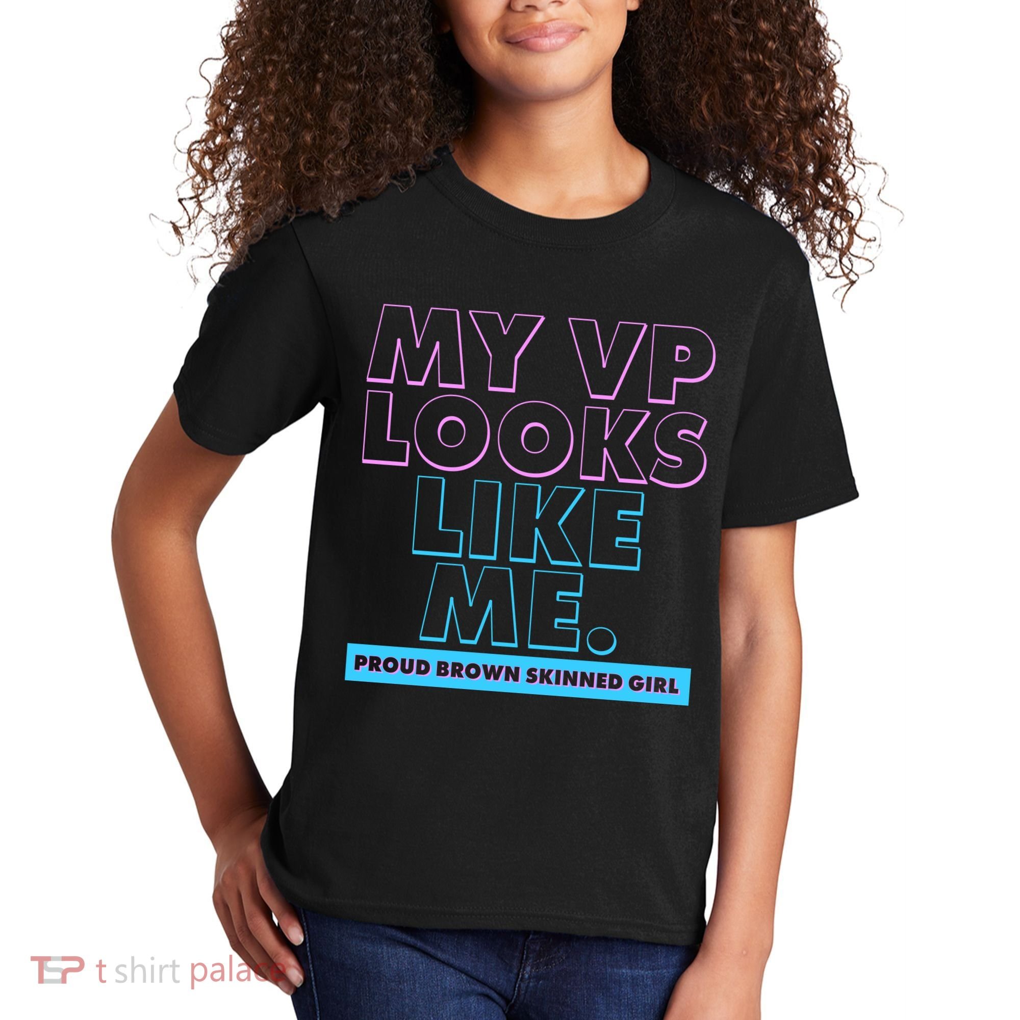 My VP Looks Like Me Proud Brown Skinned Girl Kids T-Shirt