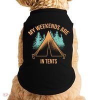 My Weekends Are In Tents Doggie Tank thumb 0