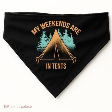 My Weekends Are In Tents USA-Made Doggie Bandana