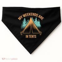 My Weekends Are In Tents USA-Made Doggie Bandana thumb 0