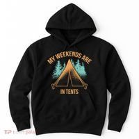 My Weekends Are In Tents Hoodie thumb 0