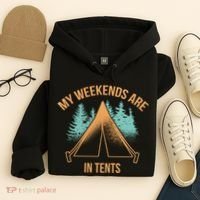 My Weekends Are In Tents Hoodie thumb 4