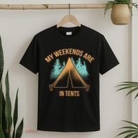 My Weekends Are In Tents T-Shirt thumb 2