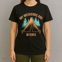 My Weekends Are In Tents T-Shirt thumb 4