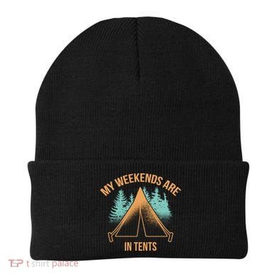 My Weekends Are In Tents Beanie