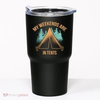 My Weekends Are In Tents Tumbler thumb 0