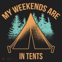 My Weekends Are In Tents Hat thumb 2