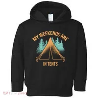 My Weekends Are In Tents Toddler Hoodie thumb 0