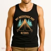My Weekends Are In Tents Tank Top thumb 3