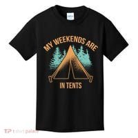 My Weekends Are In Tents Kids T-Shirt thumb 0