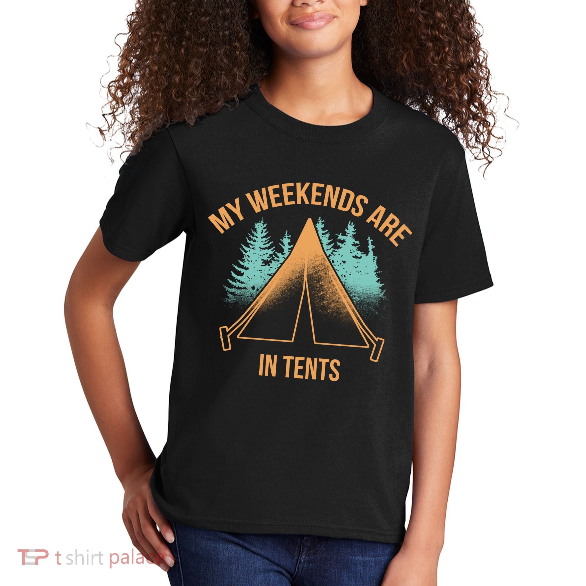 My Weekends Are In Tents Kids T-Shirt