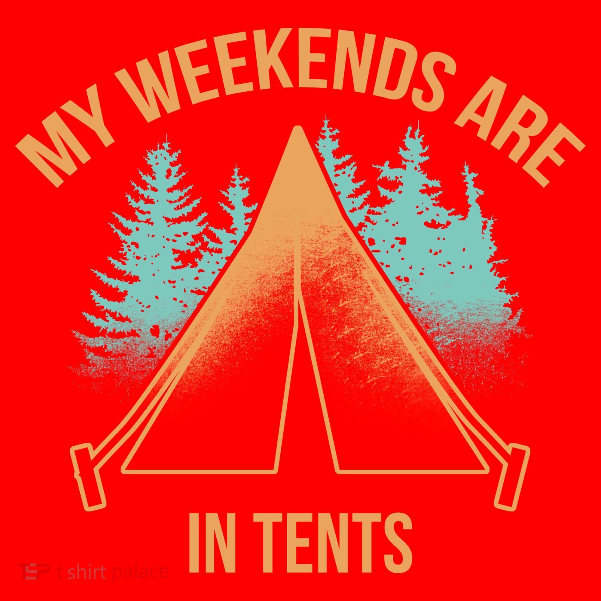 My Weekends Are In Tents Santa Hat