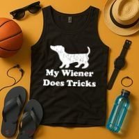 My Wiener Does Tricks Tank Top thumb 4