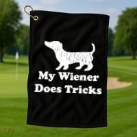 My Wiener Does Tricks Golf Towel thumb 1