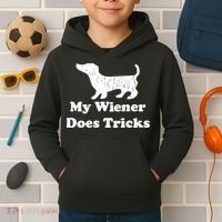 My Wiener Does Tricks Kids Hoodie thumb 2