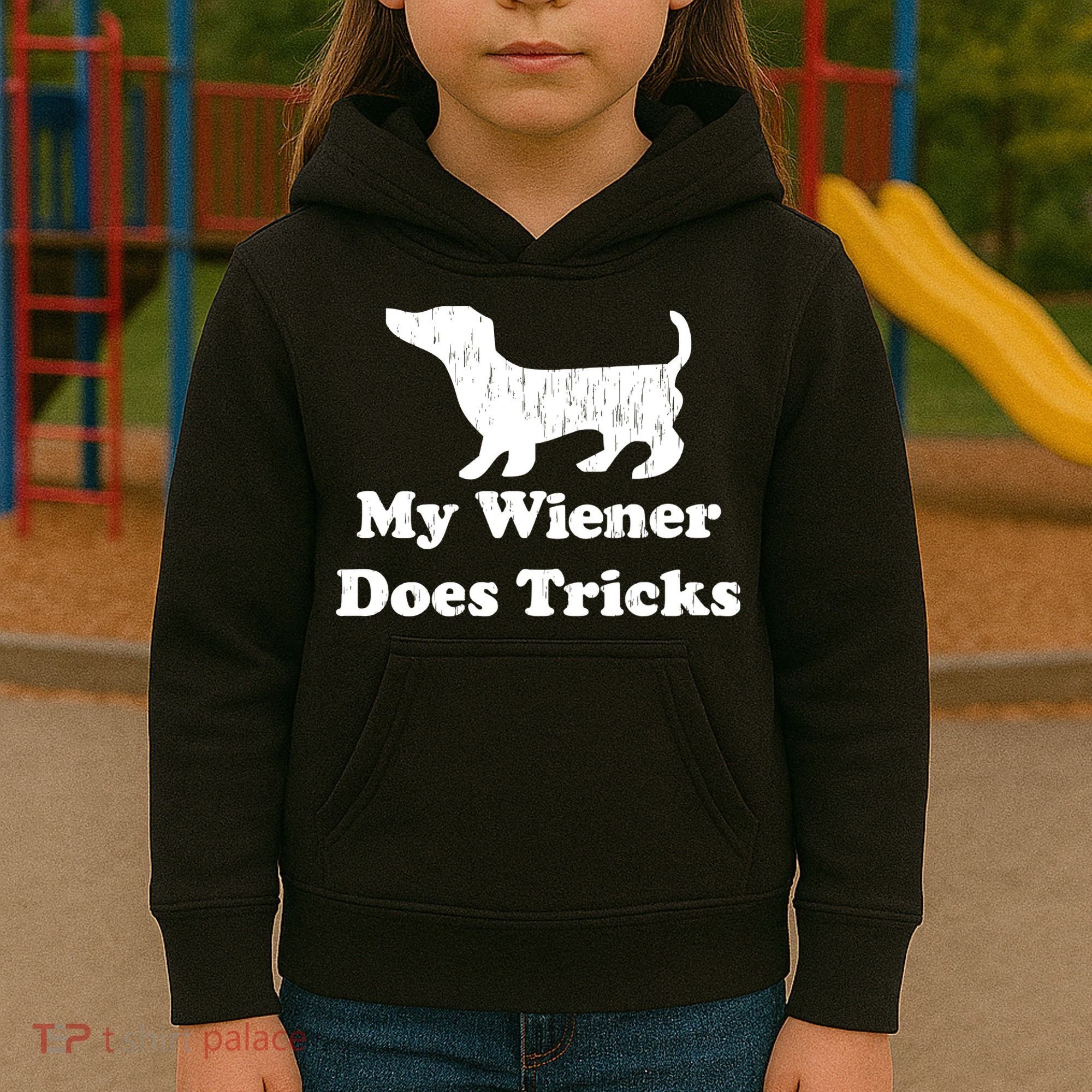 My Wiener Does Tricks Kids Hoodie