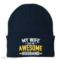 My Wife Has An Awesome Husband  Beanie thumb 0