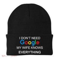 My Wife Knows Everything Funny Beanie thumb 0