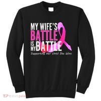 My Wife's Battle Is My Battle Breast Cancer Sweatshirt thumb 0