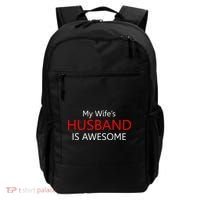 My Wife's Husband Is Awesome Backpack thumb 0