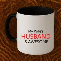 My Wife's Husband Is Awesome Coffee Mug thumb 2