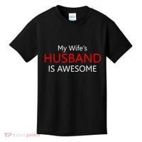 My Wife's Husband Is Awesome Kids T-Shirt thumb 0