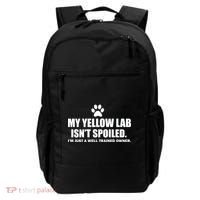 My Yellow Lab Isn't Spoiled Backpack thumb 0