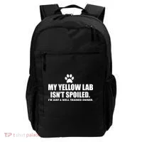 My Yellow Lab Isn't Spoiled Backpack thumb 0