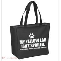 My Yellow Lab Isn't Spoiled Tote Bag thumb 2