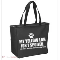 My Yellow Lab Isn't Spoiled Tote Bag thumb 2