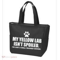 My Yellow Lab Isn't Spoiled Tote Bag thumb 3
