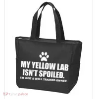 My Yellow Lab Isn't Spoiled Tote Bag thumb 3