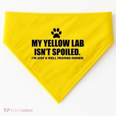 My Yellow Lab Isn't Spoiled USA-Made Doggie Bandana