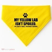 My Yellow Lab Isn't Spoiled USA-Made Doggie Bandana thumb 0
