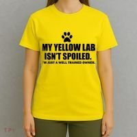 My Yellow Lab Isn't Spoiled T-Shirt thumb 4