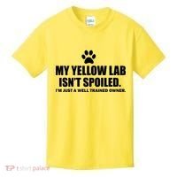 My Yellow Lab Isn't Spoiled Kids T-Shirt thumb 0