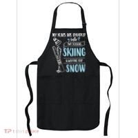 My Years Are Divided Into Two Seasons Skiling Waiting For Snow Christmas Nerd Apron thumb 0