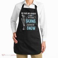 My Years Are Divided Into Two Seasons Skiling Waiting For Snow Christmas Nerd Apron thumb 2