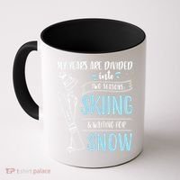 My Years Are Divided Into Two Seasons Skiling Waiting For Snow Christmas Nerd Coffee Mug thumb 0