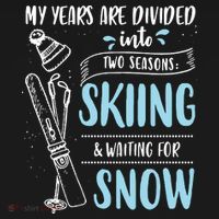 My Years Are Divided Into Two Seasons Skiling Waiting For Snow Christmas Nerd Women's Hoodie thumb 2