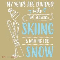 My Years Are Divided Into Two Seasons Skiling Waiting For Snow Christmas Nerd Sweatshirt thumb 2