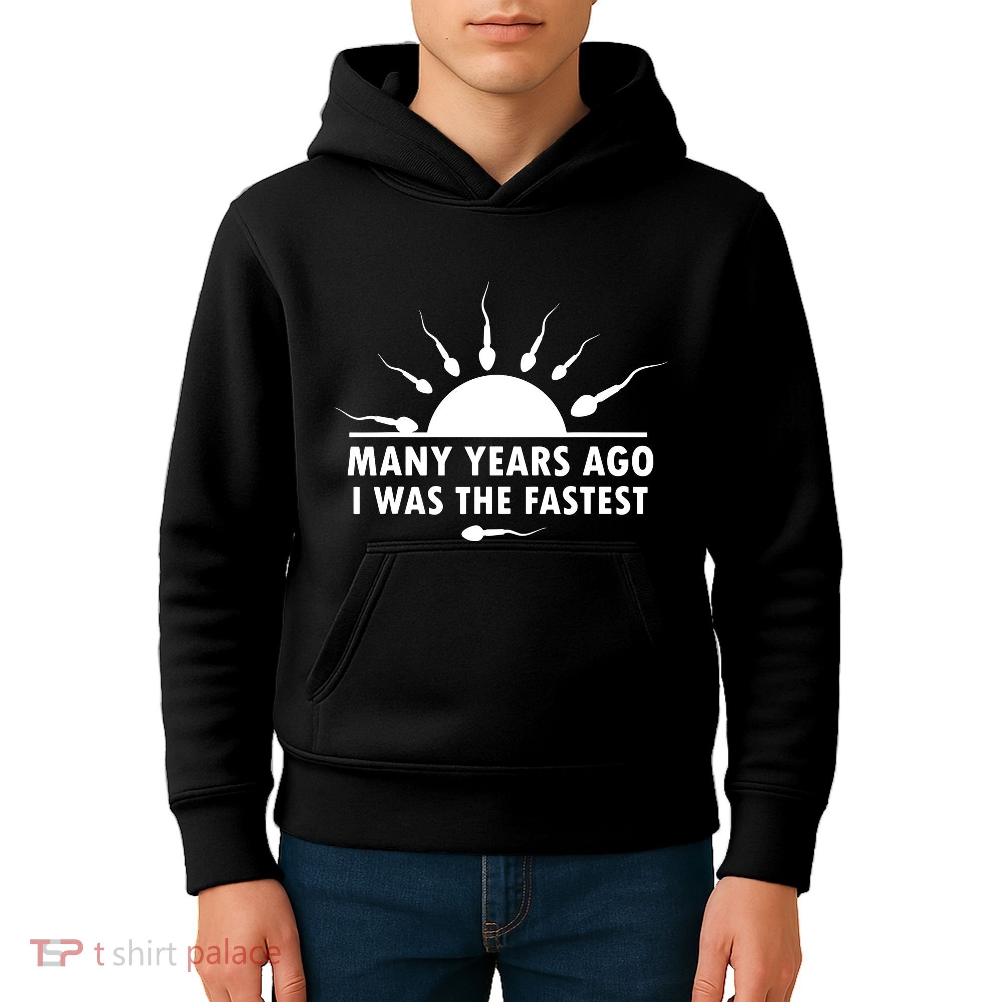 Many Years Ago I Was The Fastest Funny Sarcastic Kids Hoodie