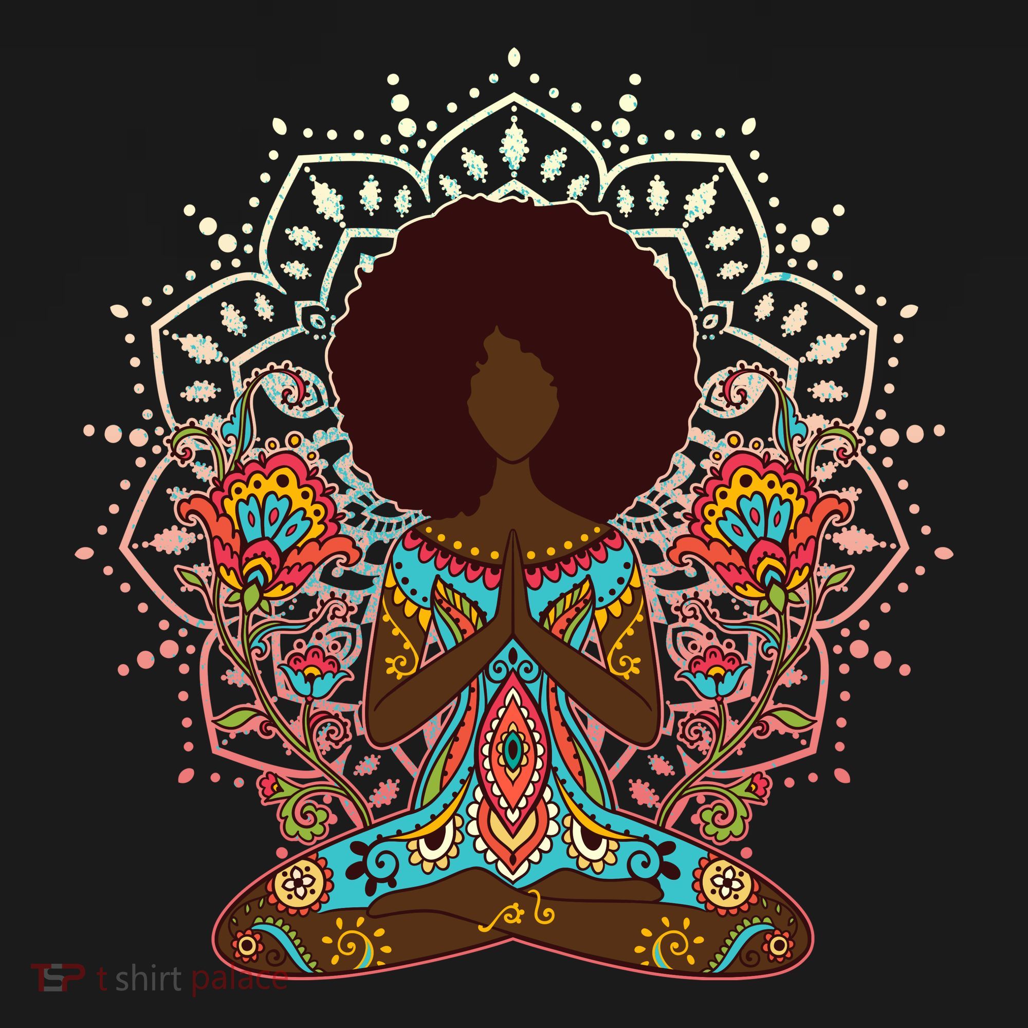 Meditation Yoga Afro Woman Women's Hoodie
