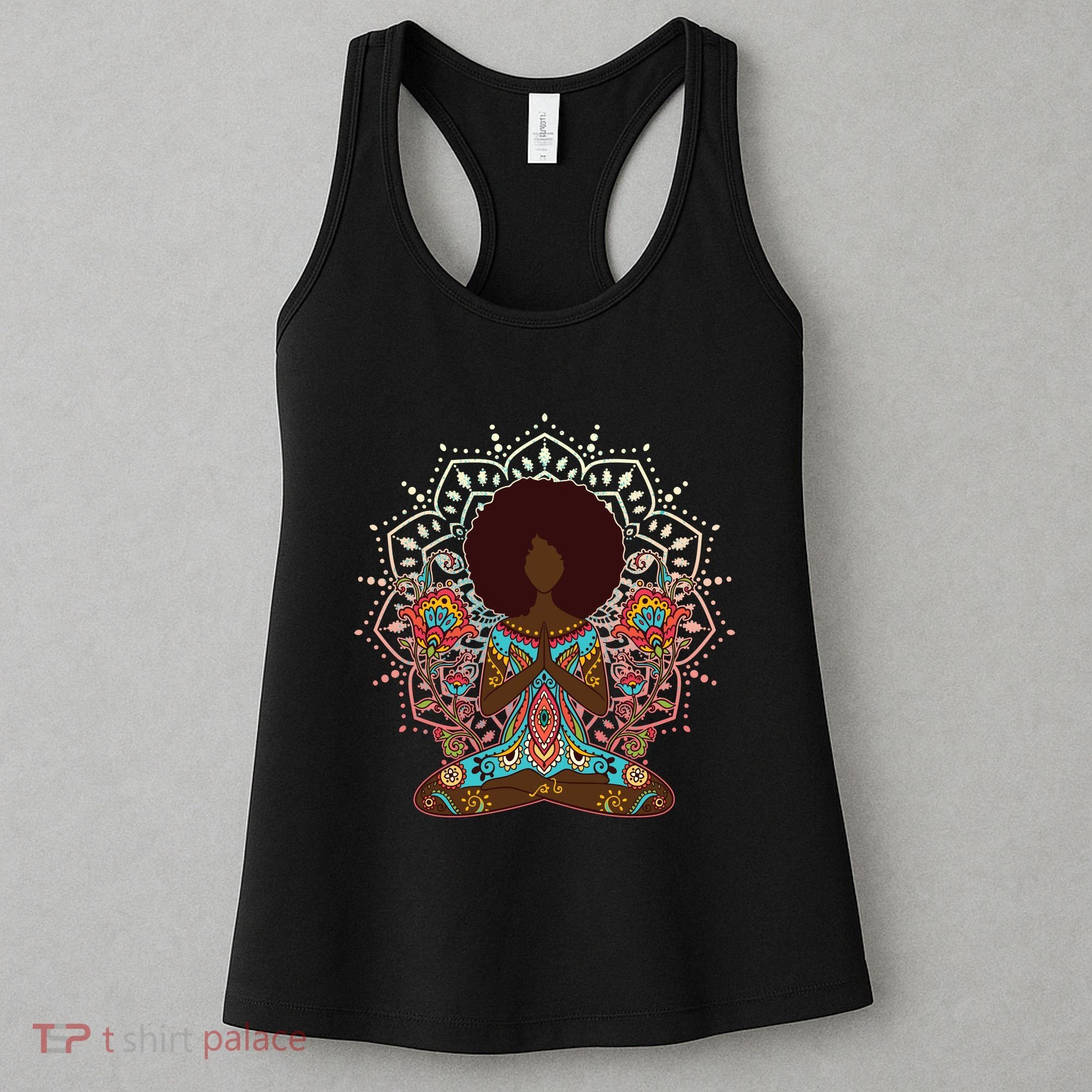 Meditation Yoga Afro Woman Women's Tank Top