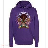 Meditation Yoga Afro Woman Hoodie thumb 0