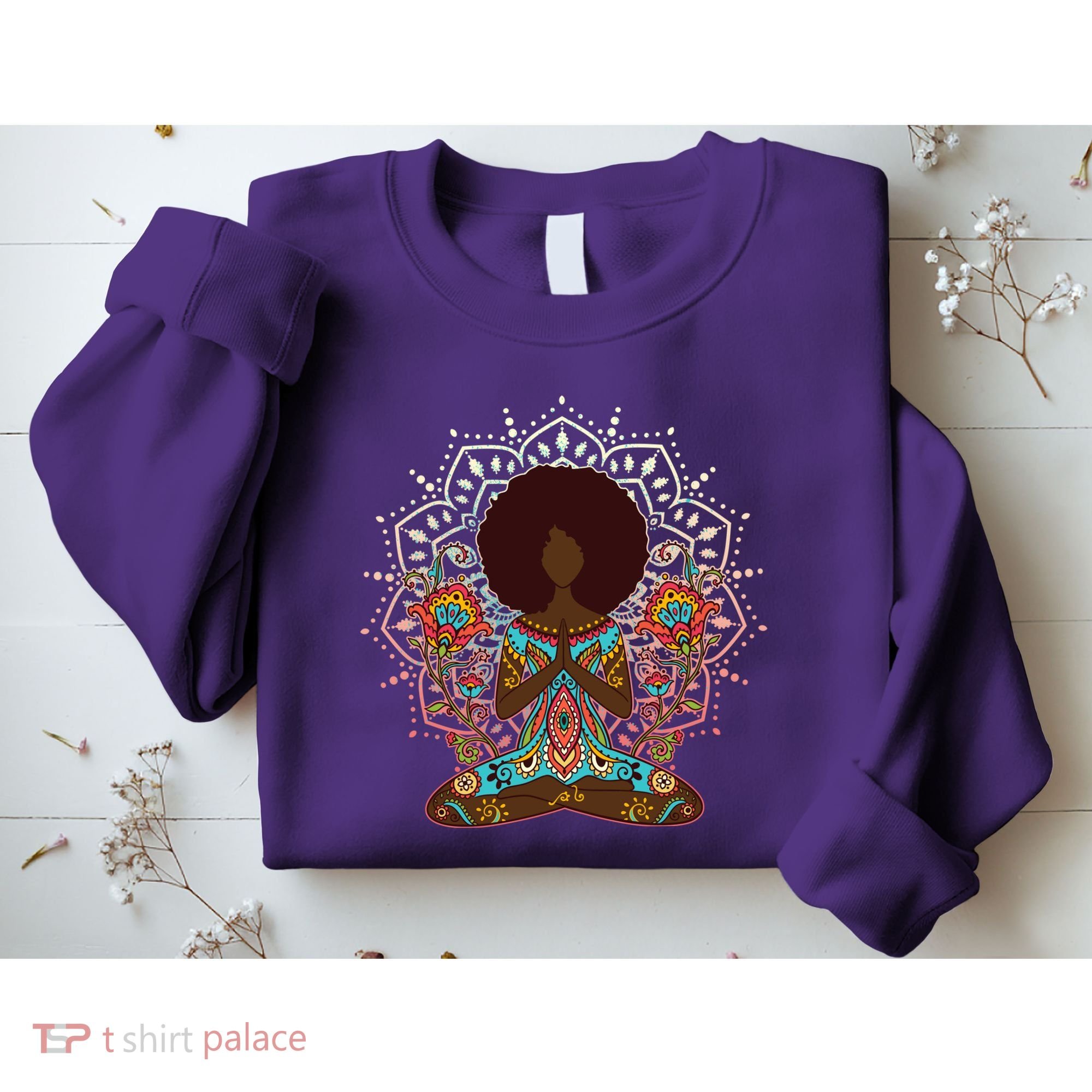 Meditation Yoga Afro Woman Sweatshirt