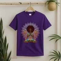 Meditation Yoga Afro Woman T-Shirt thumb 2