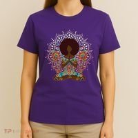 Meditation Yoga Afro Woman T-Shirt thumb 4